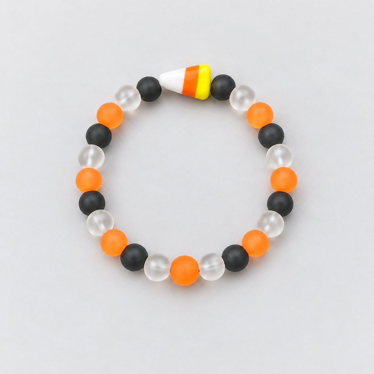 Candy Corn Glass | Halloween Beaded Bracelet